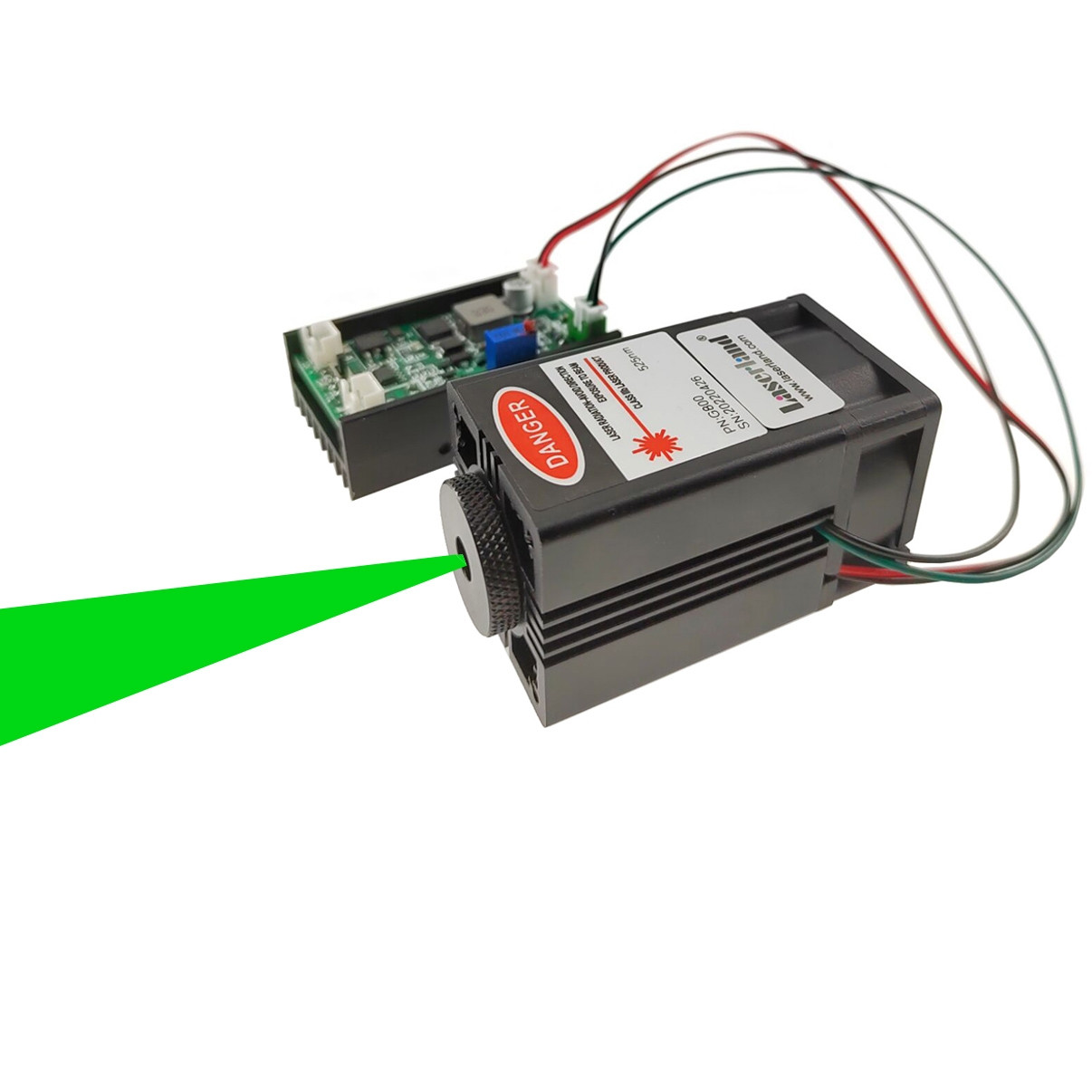 520nm 0.8W  Bird-Scaring High-Power Green Laser Module  5 ° line Laser Swamp Pool