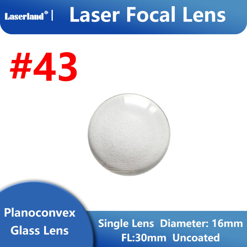 Laser Focusing Lens Uncoated Planoconvex Glass Lens Diameter 16mm FL30mm