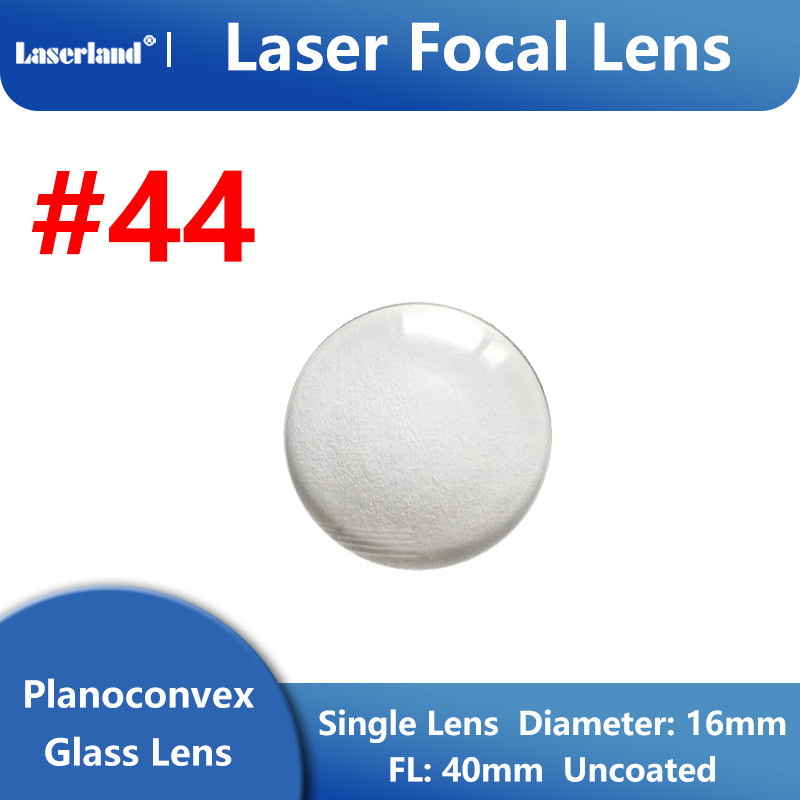 Laser Focusing Lens Uncoated Planoconvex Glass Lens Diameter 16mm FL40mm