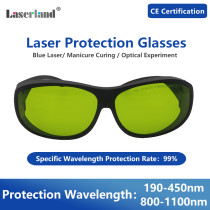 T3 190-450nm&800-1100nm OD4+ Blue+IR Laser Protective Goggles Safety Glasses CE