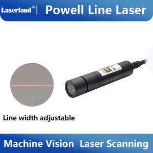 12mm 650nm Red Powell Lens Laser Focusable Line Module Uniform Line for Machine Vision Laser Scanning Use